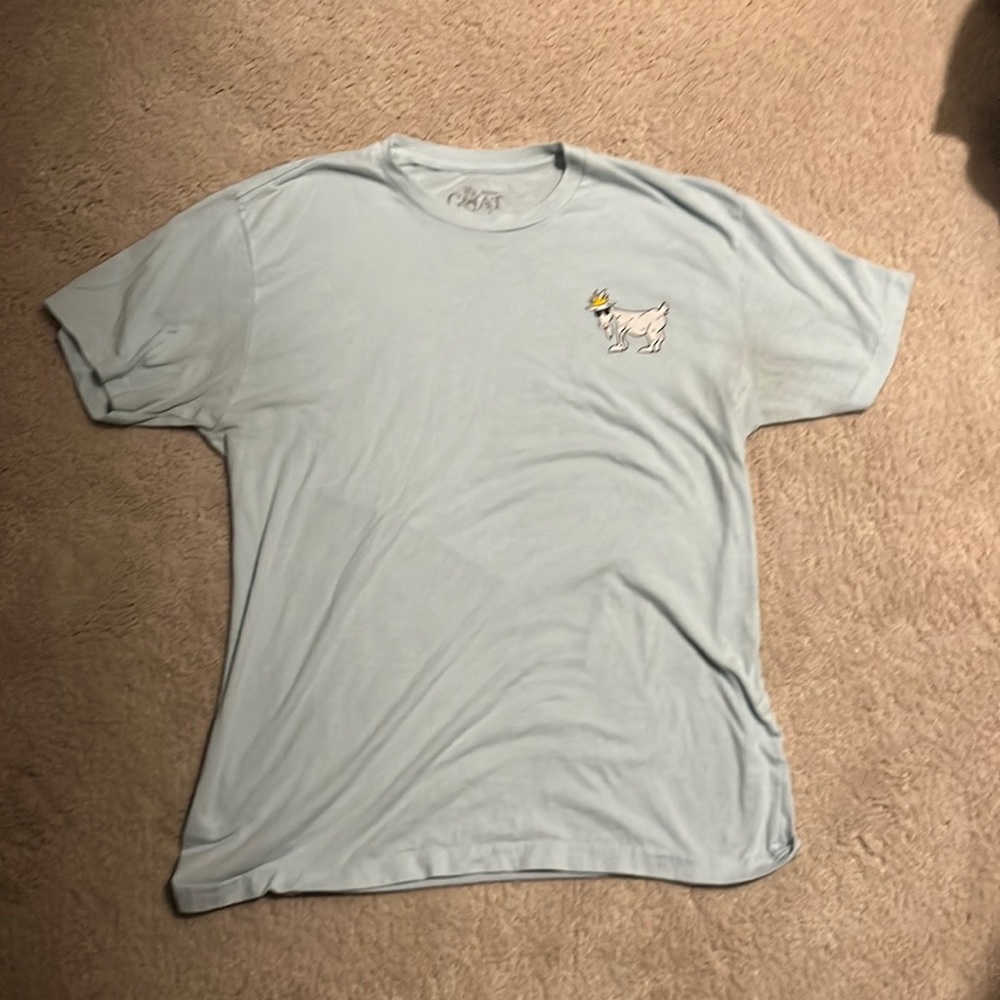 Goat tee light blue no design on back (worn couple times still new)
